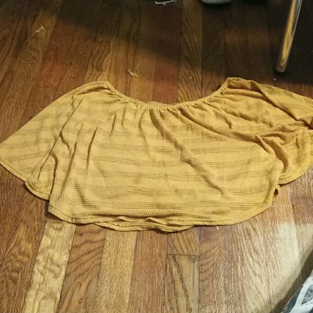Mustard yellow tank top crop